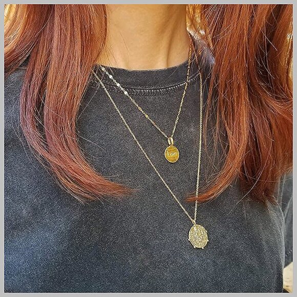 Aobei Pearl 18K Gold Moon Star Lion Evil Eye Golden Coin - Picture 5 of 6